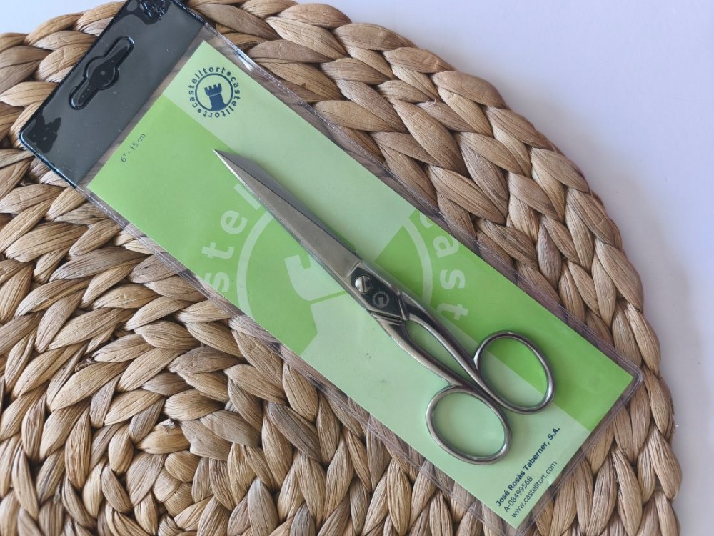 TIJERA DE COSTURA DE ACERO. 6 PULGADAS